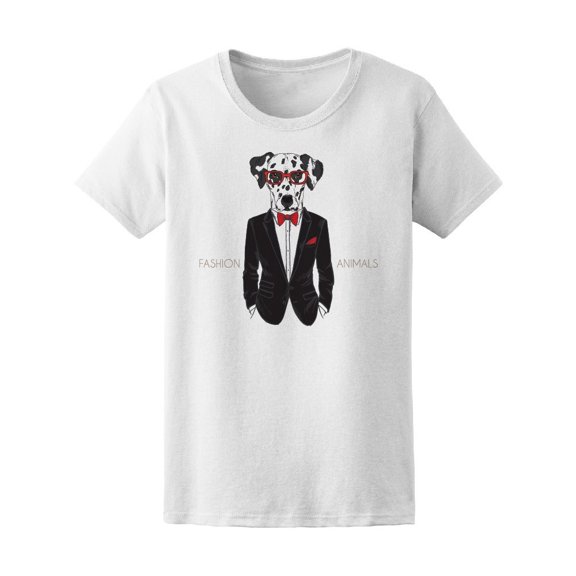 Dalmatian Dog In Tuxedo Tee Women's -Image by Shutterstock