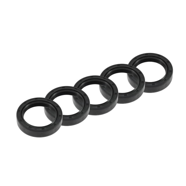 Unique Bargains Sello de Aceite Universal TC Doble Labio con Resorte de Acero Anillo de Sello de Eje Rotativo 40x55x12mm Alta Presión Caucho NBR Negro 5pcs