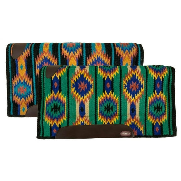 Showman 36" x 34" Southwest Design New Zealand Wool Top Saddle Pad w/ Memory Felt Bottom