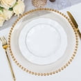 thumbnail image 2 of EASTIN 6 Pack 12” Gold Clear Acrylic Round Charger Plates With Beaded Rim Dinner Charger Plates, 2 of 10