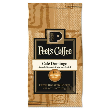 Peet's Coffee & Tea Coffee Portion Packs, Caf © Domingo Blend, 2.5 oz Frack Pack, 18/Box
