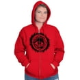 thumbnail image 4 of Eye Symbolic Spiritual Compass Unisex Fleece Graphic Zip Up Hoodie Brisco Brands 2X, 4 of 5