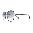 thumbnail image 6 of Womens Nerdy Oversized Rectangle Metal Rim Fashion Sunglasses Black - Light Smoke, 6 of 8