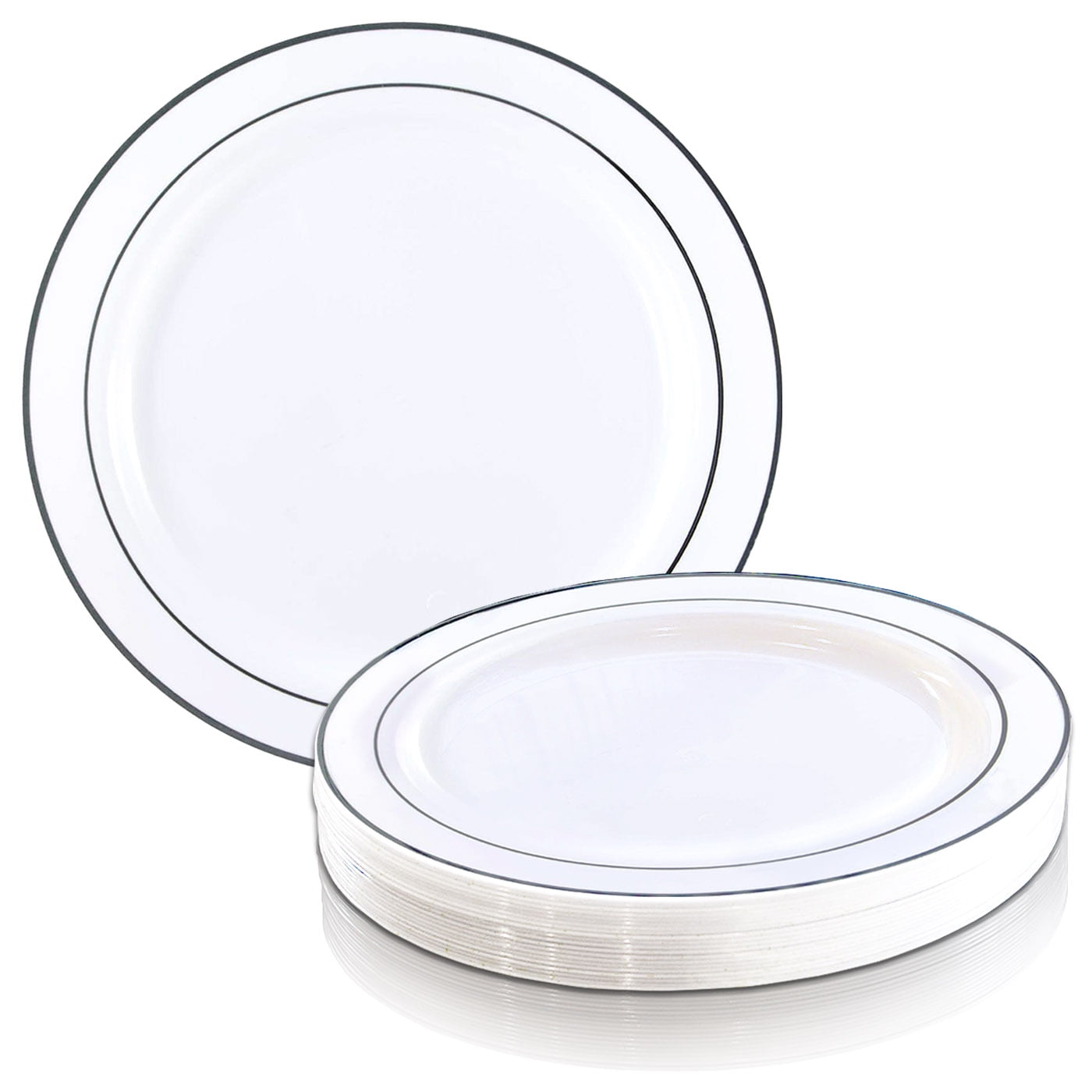 Disposable Plastic 9" Buffet Plates Round Edge (20 plates) Walmart