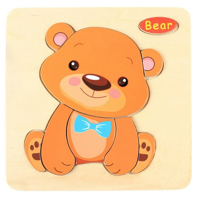Rompecabezas de madera educativo para el desarrollo infantil, juguete de entrenamiento para bebés y niños