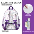 thumbnail image 5 of Princess Castle & Unicorn Pattern Backpack for School,Cute School Bag,Schoolbag with Adjustable Shoulder Straps & Padded Back,15.25"x11.5"x5.25", 5 of 5