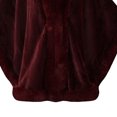 thumbnail image 3 of UTSJKR Women Solid Faux Fur Poncho Cape V‑Neck Open Front Loose Fit Shawl Wrap Coat for Fall Winter Casual Look Wine, 3 of 4