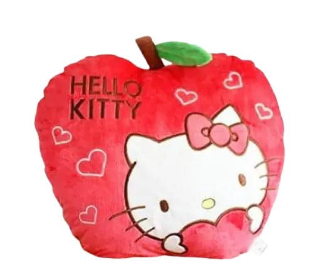 Sanrio Hello Kitty Red Apple Pillow Cushion Embroidered Designs  17" x 13"