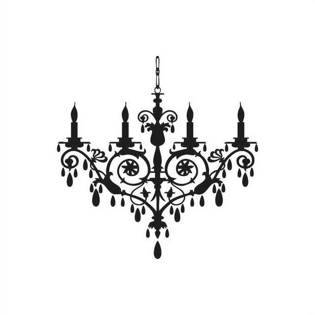 Chandelier Vinyl Graphic - Small