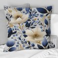 thumbnail image 2 of Designart "Mystic Reverie: Blue & White Blooms I" Floral Printed Throw Pillow, 2 of 5