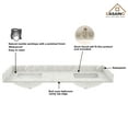thumbnail image 4 of Boyel Living 61" x 22" Bathroom Vanity Top White Carrara Natural Marble Double-Sink Countertop with Backsplash Side Splash Bull Nose Edge, 4 of 8