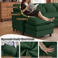 thumbnail image 7 of Pingliang Home Oversized U Shaped Couch,4 Seat Sectional Sofa with 4 Pillows,Upholstered Symmetrical Cloud Couch with Double Chaise,Wrap Around Sofa Modular sofa for Living Room Apartment Office, 7 of 7