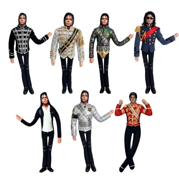 7Pcs 11" Michael Plush Figure, Funny Bendable Plush Figure, Plush Doll, Flexible Wire Frame, Ugly Pillow Style Poseable Doll Stuffed, Gift for Mikey Fans