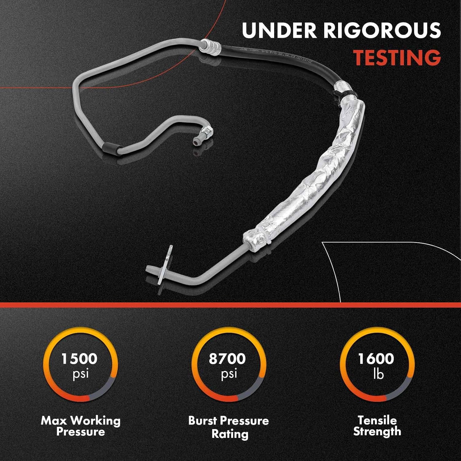 A-Premium Power Steering Pressure Hose Line Assembly Compatible with Chevrolet Malibu 2006-2010 & Pontiac G6 2006-2010 & Saturn Aura 2007-2008, 3.5L 3.9L FWD, Pump to Gear/Rack