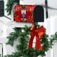 thumbnail image 5 of Merry Christmas Nutcracker Poinsettia Decoration Mailbox Cover with Magnetic Strip Winter Mailbox Wraps Post Letter Box Cover Standard Size 21" X 18" for Garden Outdoor Yard Decor, 5 of 6