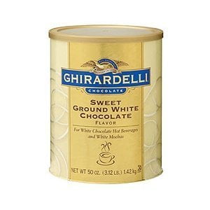 Ghirardelli Chocolate Sweet Ground White Chocolate Powder, 50 (Best White Chocolate For Peppermint Bark)