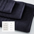 thumbnail image 4 of Great Bay Home 100% Cotton Ribbed Texture 6-Piece Towel Set, Navy Blue, 4 of 6