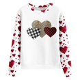 thumbnail image 6 of Foraging dimple Women's Casual Round Neck Long Sleeve Pullover Valentine's Day Printed T-shirt Top, 6 of 6