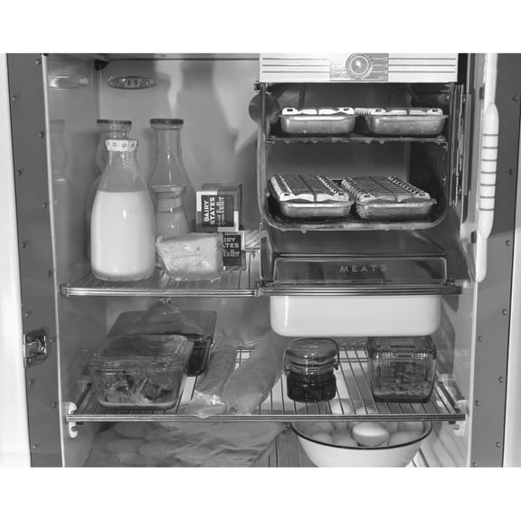 Interior Of A 1940'S Refrigerator. History (36 x 24)