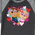 thumbnail image 3 of Paw Patrol - Chase Sky Hearts - Toddler And Youth Raglan Graphic T-Shirt, 3 of 7
