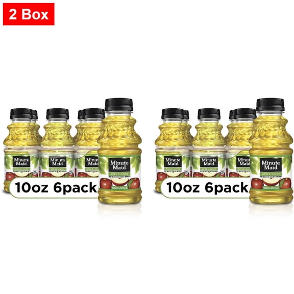 Minute Maid Apple Juice With Vitamin C Fruit Juice Drink 6 ct / 10 fl oz - 2 Box