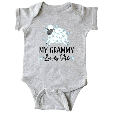 

Inktastic Grammy Loves Me Grandson Lamb Gift Baby Boy or Baby Girl Bodysuit