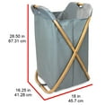 thumbnail image 4 of Oceanstar Bamboo Folding X-Frame Laundry Hamper Sorter, 4 of 4
