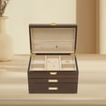 thumbnail image 4 of 28-Slot Men Watch Box Wooden Display Case Organizer Show Tray Jewelry Storage, 4 of 26