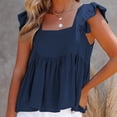 thumbnail image 7 of Staron Women's Casual Loose Sleeveless Round Neck Tank Top Basic Solid Color Comfy Relaxed Everyday Wear, Navy XXL, 7 of 7