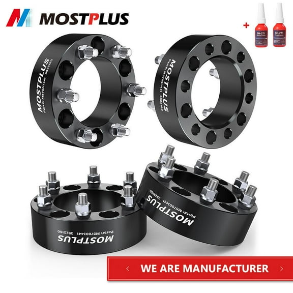 MOSTPLUS 4PCS 2 inch 6 Lug 6x5.5 Wheel Spacers Adapter for Chevy Silverado Suburban GMC