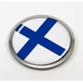 thumbnail image 2 of Finland Flag 3D Domed Automotive Emblem Round - Plastic Bezel, 2 of 3