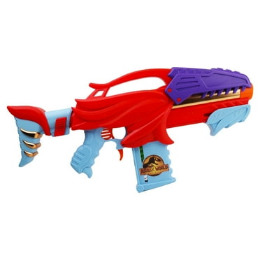 Adventure Force Pyroraptor Pump-Action Clip-Fed Blaster - Compatible with NERF Foam Darts