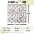 thumbnail image 2 of Light Cow Floral Pattern Square Fitted Tablecloth with Elastic Edge,Square Table Cover,Washable Elastic Table Cover for Home Kitchen Party Decor 34"x34", 2 of 6