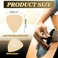 thumbnail image 2 of Uxcell 24 Pcs Wood Guitar Pick, 3.0mm Ultra Heavy Gauge Beech Wood Groove Shape Guitar Picks for Electric and Acoustic Guitars, Light Tawny, 2 of 5