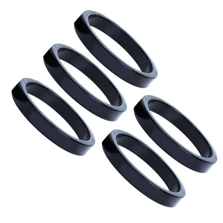 Masteelf  5 Pcs Bike Headset Spacer Fork Bearing Kit Bicycle Carbon Fiber Washer Black