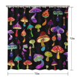 thumbnail image 5 of Red Mushroom Black Pattern Shower Curtain 72"x72" ,Bathroom Decorative Shower Curtains Set with 12 Hooks,Modern Waterproof Washable Shower Curtain, 5 of 6