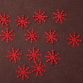 thumbnail image 4 of BOPORO 100 pcs Snowflakes White Glitter Snowflake Christmas Snowflake Ornaments Plastic Glitter Snow Flakes Ornaments for Xmas Tree Hanging Decoration, 4 of 6