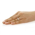 thumbnail image 2 of Women's Sterling Silver Wedding Ring Princess Cut Channel Set Wedding Band 3MM ( Size 5 to 12 ), 2 of 3