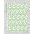 thumbnail image 1 of Green Tapestry, Botanical Flower Bouquet Arrangement with Vintage Look Soulful Spring Season, Wall Hanging for Bedroom Living Room Dorm Decor, 60W X 80L Inches, Cream Pale Blue, by Ambesonne, 1 of 2