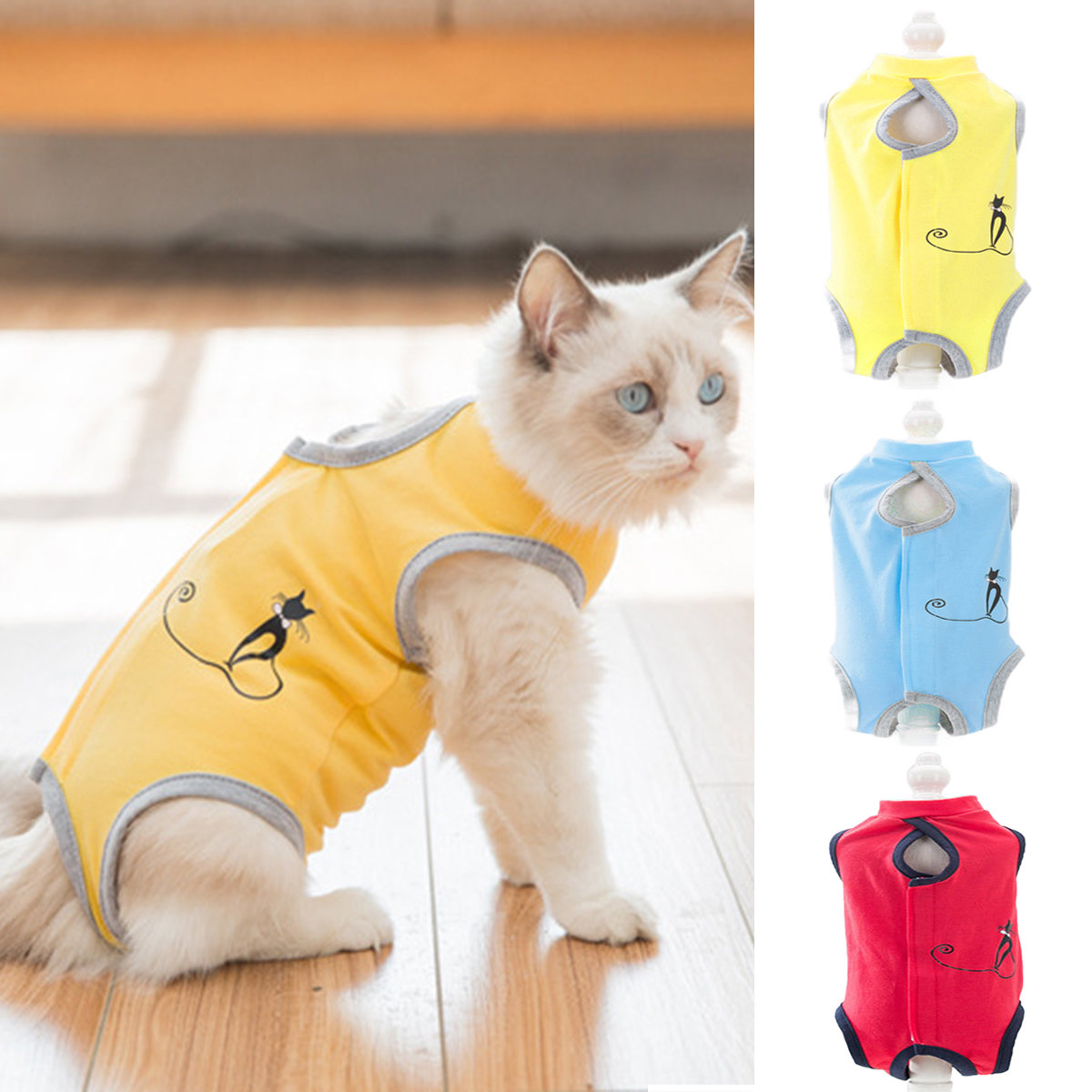Pet Enjoy Cotton Cat Recovery Suits,Weaning Recovery Body Wraps