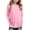 Pink, variant on Letdown Kids Girls Long Sleeve Shirts Crew Neck Solid Side Pockets Baggy Tops Casual Tee Tshirts Cute Spring Fall Blouse Tees (Black,4-5 Years)
