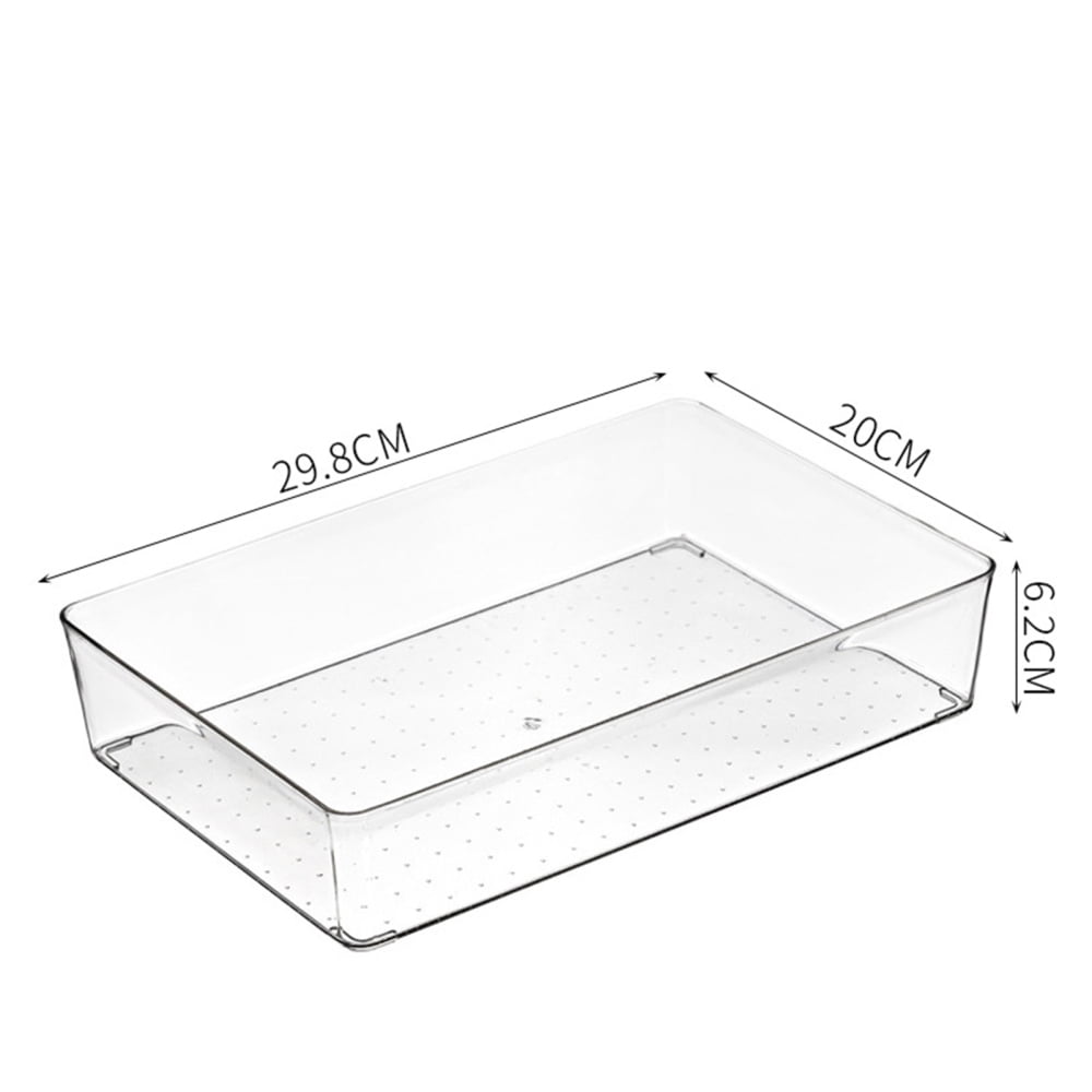 TALENT Desk Drawer Clear Organiser Trays Plastic Storage Boxes Divider