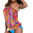 thumbnail image 2 of Womens Tankini Swimsuits Athletic Swimwear Two Piece Tummy Control Bathing Suits with Shorts Modest Detachable Shoulder Strap Tank Tops Swimming Suit, 2 of 4