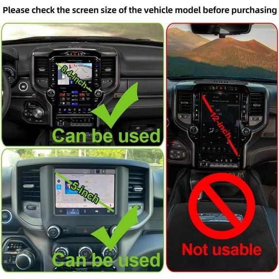 WEIFEI-Car Phone Holder for Dodge Ram 1500 2500 3500 Auto Accessories [Only for 2019-2025 Ram 1500 2500 3500 5-in & 8.4-in Screen] [X No Fit 12-in Screen X] [Please verify if your screen size is