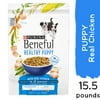 Purina Beneful Healthy Puppy With Farm Raised Chicken, High Protein Dry Dog Food, 15.5 lb. Bag
