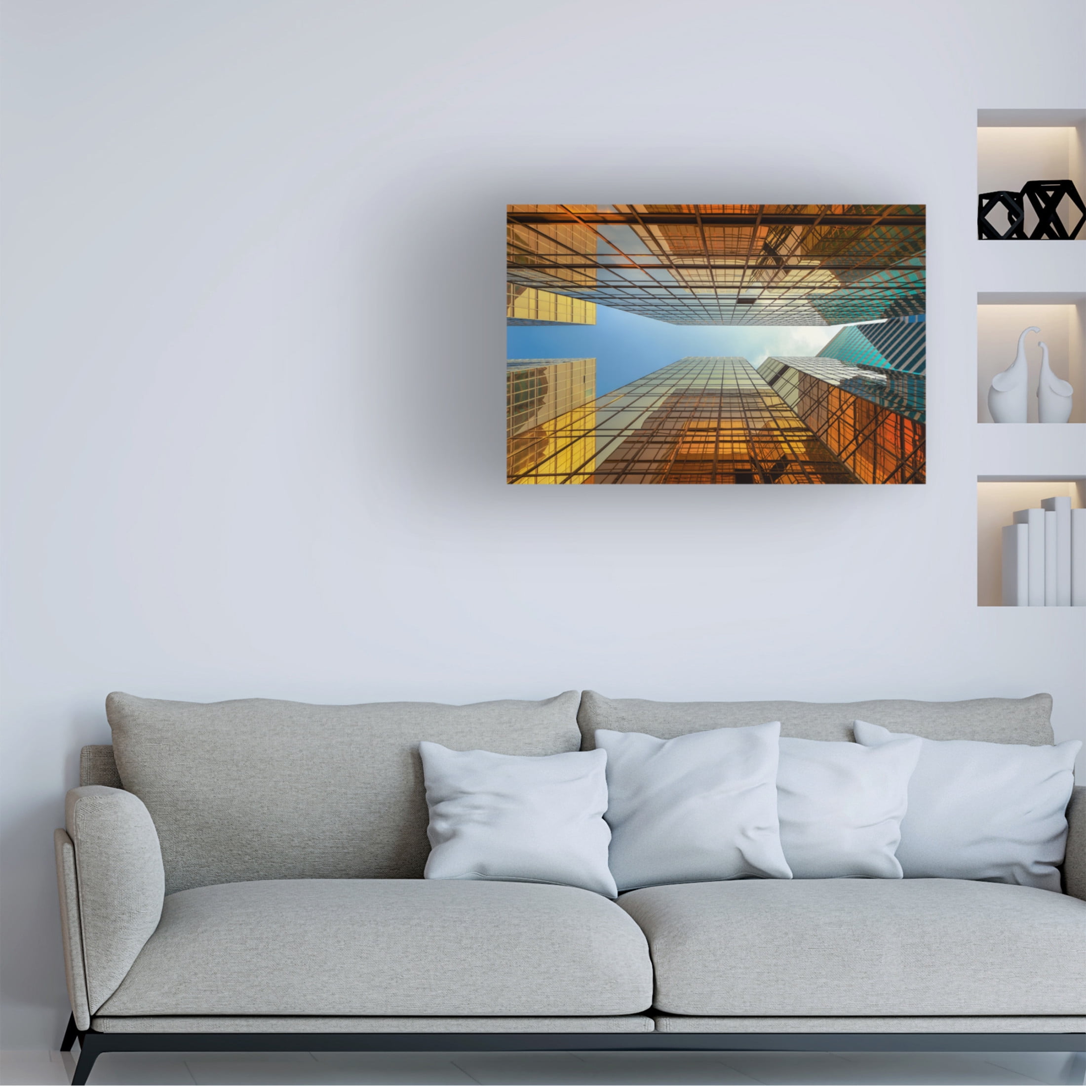 Canvas Wall Art - Fabrizio Massetti 'Reflective Surface' Wall Art for Living Room, Bedroom, or Office D?cor by Trademark Fine Art - 19 x 12 Inches