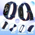 thumbnail image 3 of KOMI 2 Pack Solo Loop Nylon Strap Compatible with Xiaomi Mi Band 6 5 4 3/Amazfit Band 5 Straps,Soft Adjustable Colorful Sports Replacement Band for Xiaomi Mi Band 6 5 (NFC) for Men Women, 3 of 7