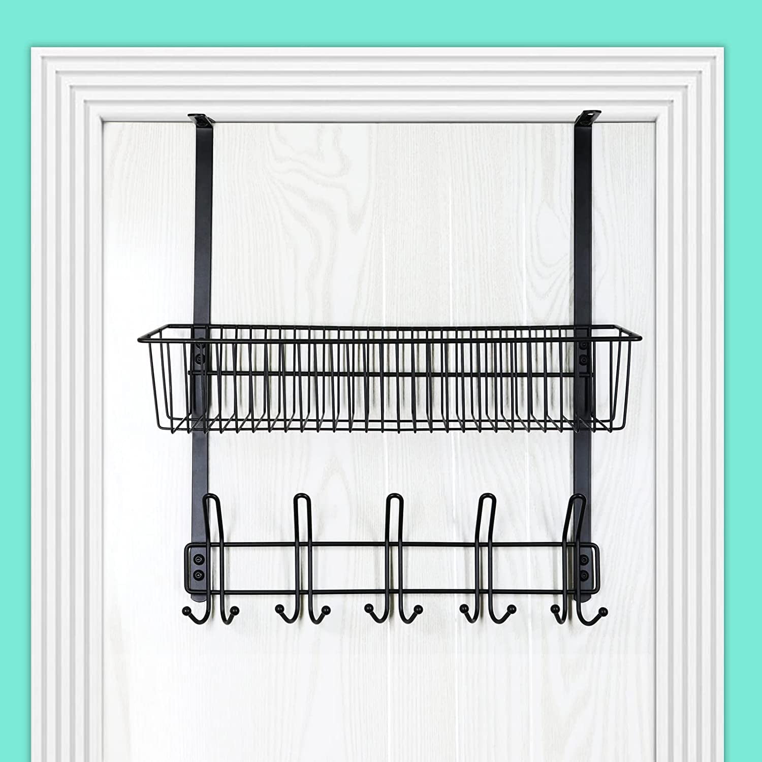 Over Door Bathroom Organizer, Door Storage Hanger Organizer,Towel Rack