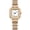 Rose gold, variant on Gold Watches for Women, Square Case, Easy Reader, Stainless Steel Band, 30m Waterproof Quartz Watch