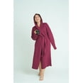 thumbnail image 2 of SUSSEXHOME 100% Cotton Muslin Robe – Lightweight Bathrobe for Women and Men, Small/Medium, Burgundy, 2 of 4